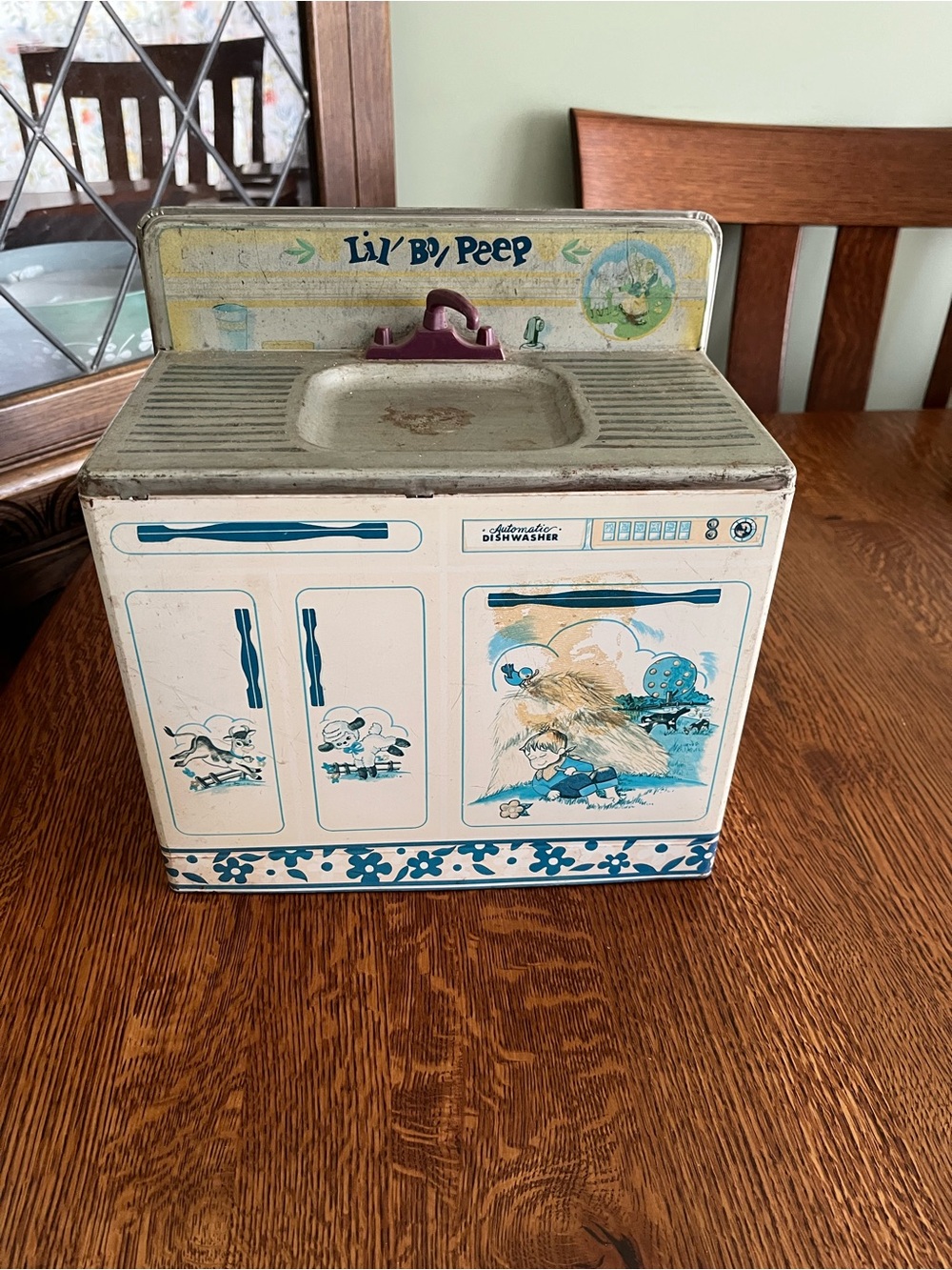 Vintage Lil' Bo Peep Vintage Metal Toy Kitchen Sink